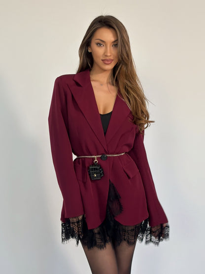 Дълъг блейзър Bellisa с дантела