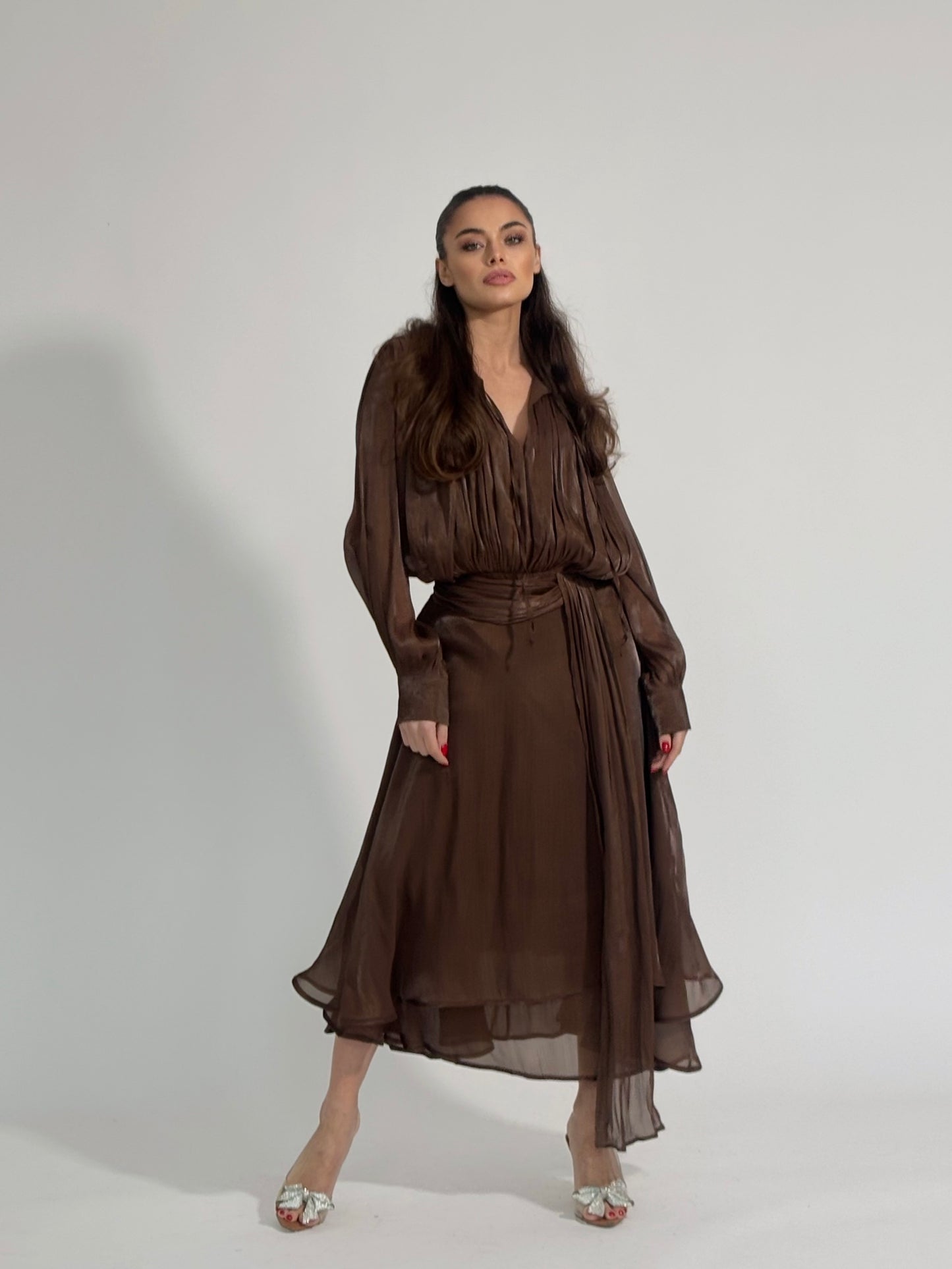 Rochie din satin Carmella