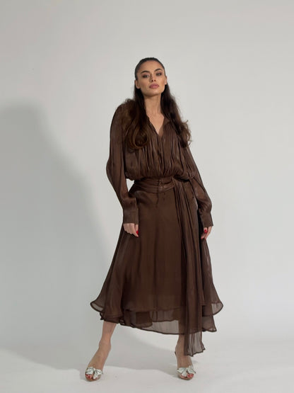 Rochie din satin Carmella