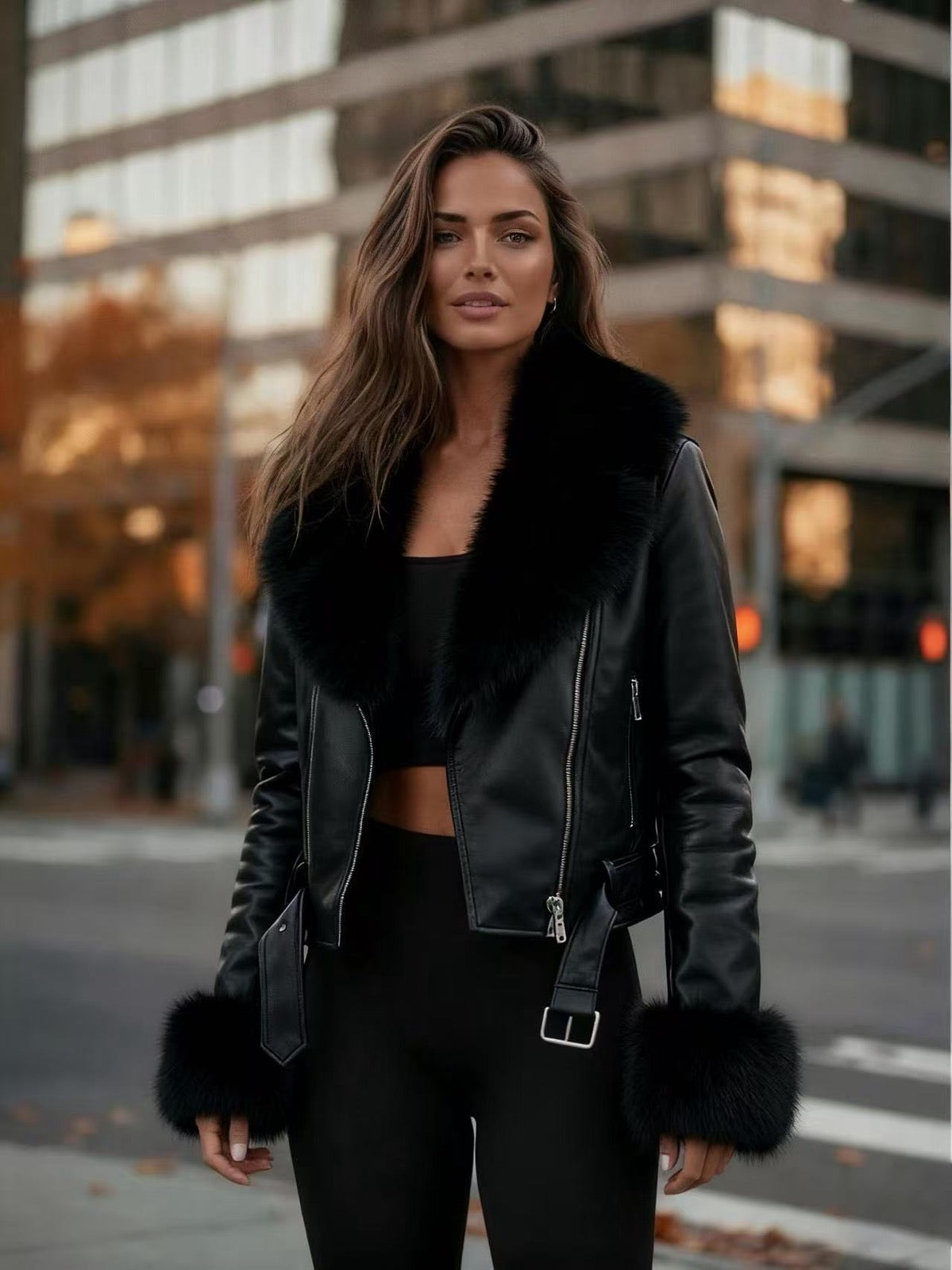 Кожено яке с пух Beta