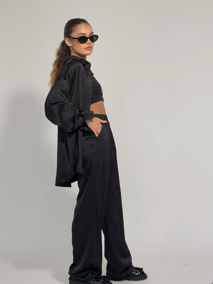 Сатенен комплект Ohara с камъни