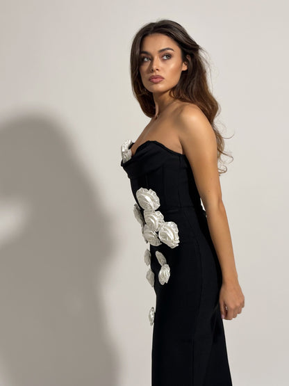 Бандажна рокля Emi с рози