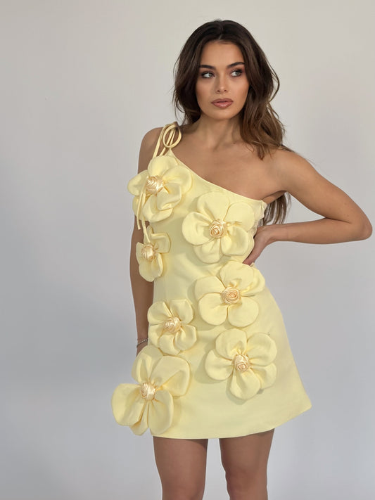 Рокля Verona с 3D цветя