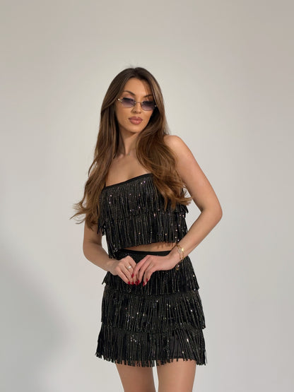 Комплект Diva с ресни и камъни