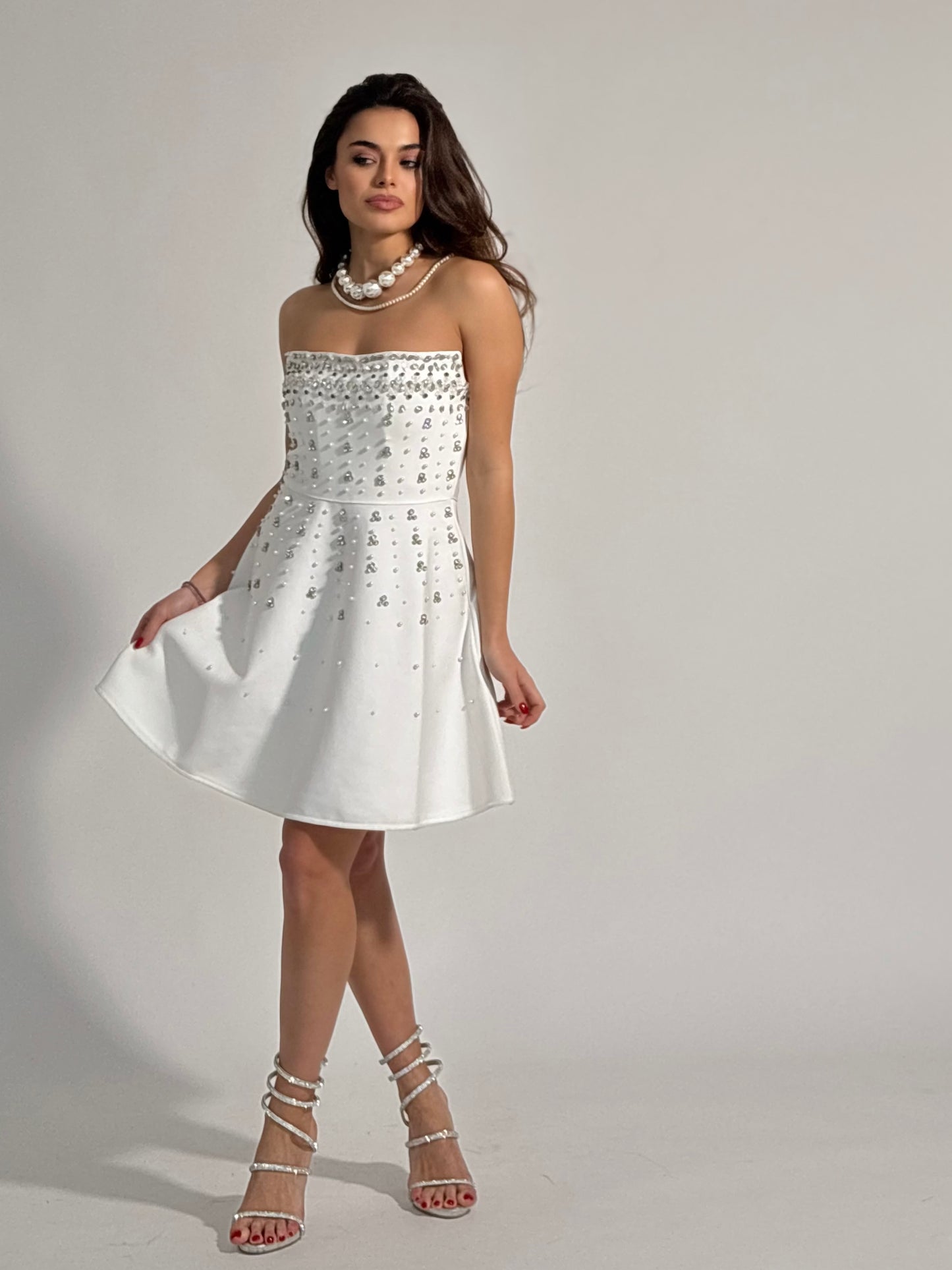 Rochie bandaj cu pietre Glamorous