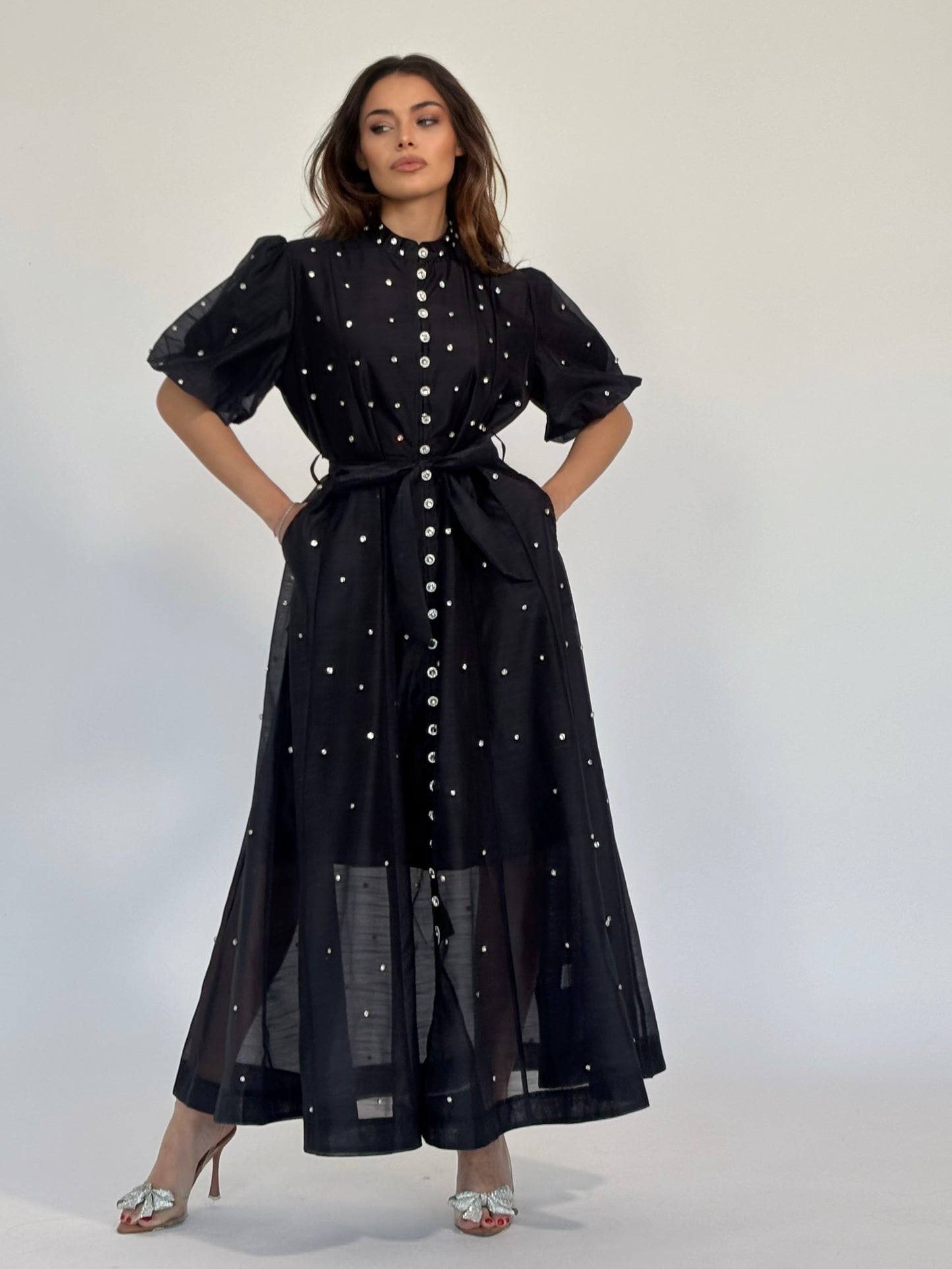 Rochie Carmen cu pietre