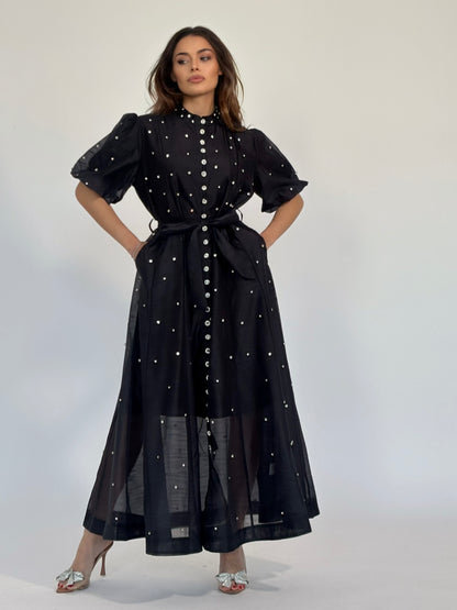 Rochie Carmen cu pietre