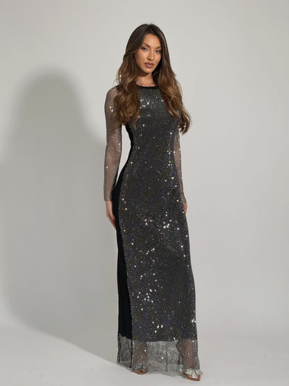 Рокля Beatrisa от мрежа с блясък