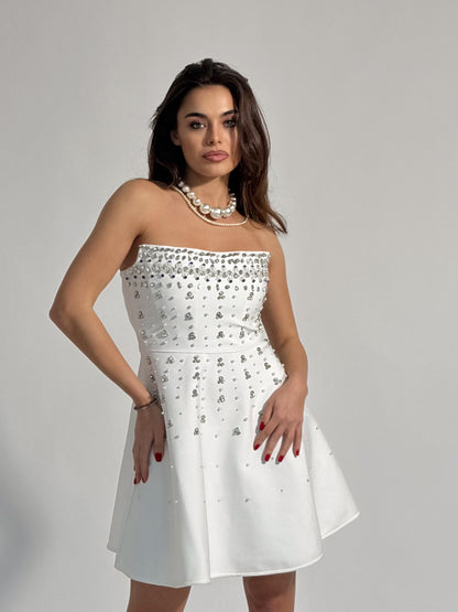 Rochie bandaj cu pietre Glamorous