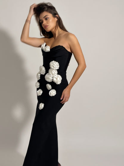 Бандажна рокля Emi с рози