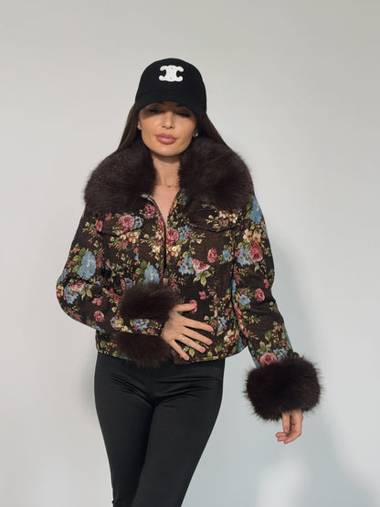 Яке Stellita с бродерия и пух