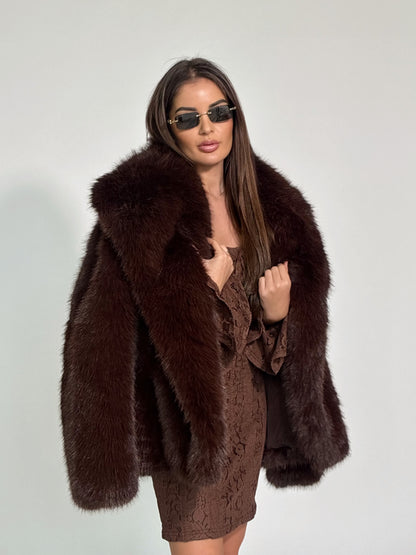 Палто с косъм Veronik