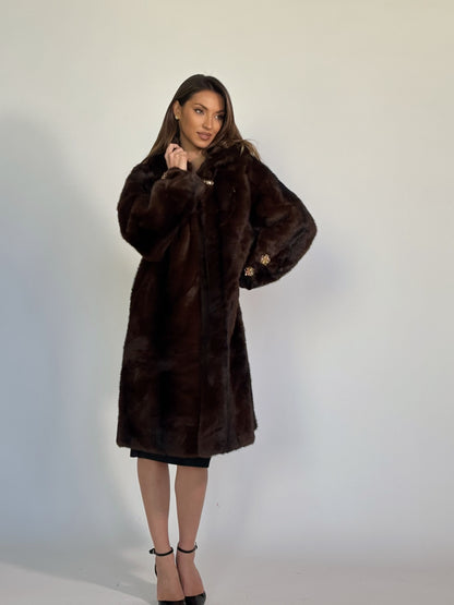 Палто с косъм Carolina