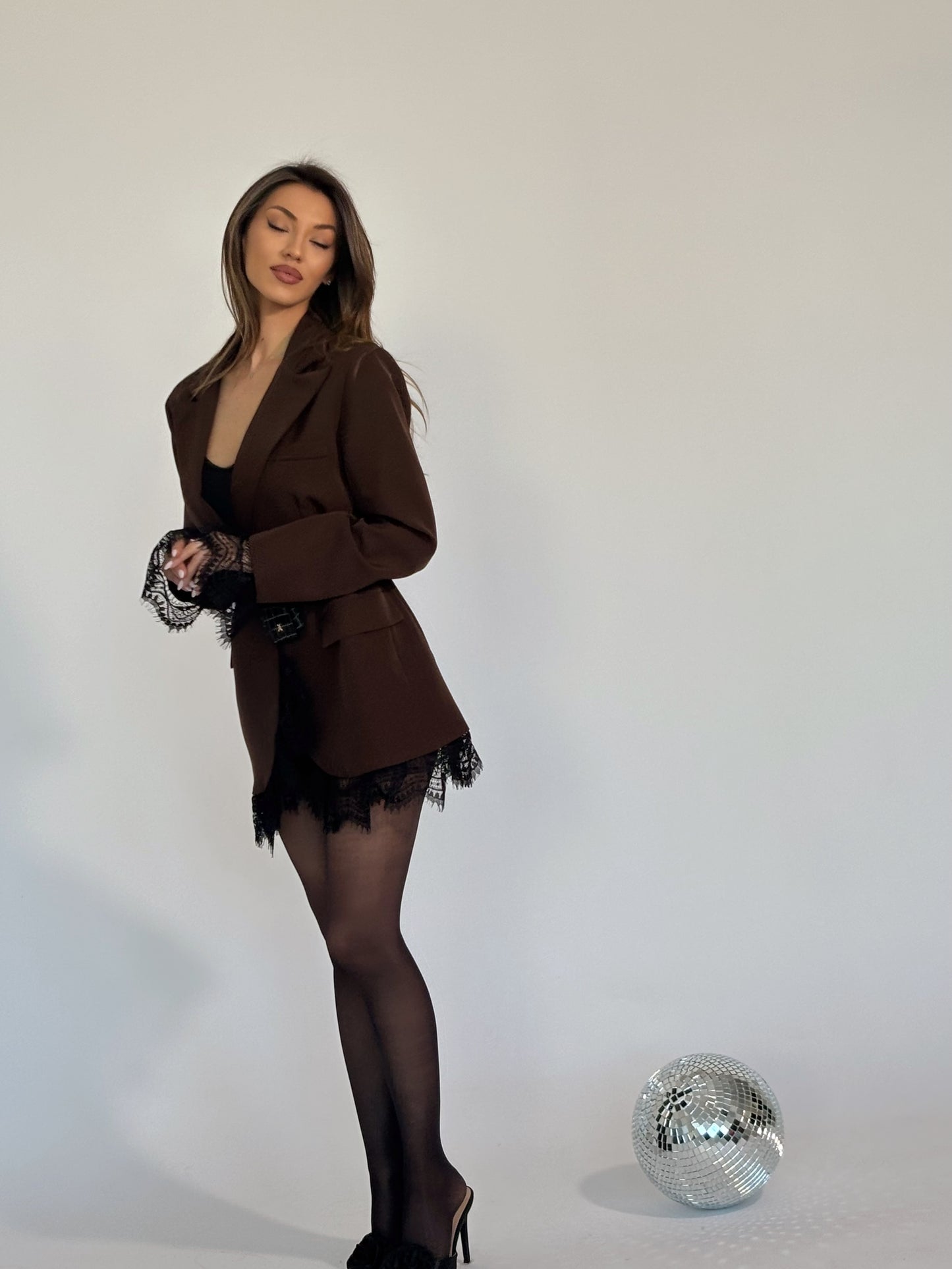 Дълъг блейзър Bellisa с дантела