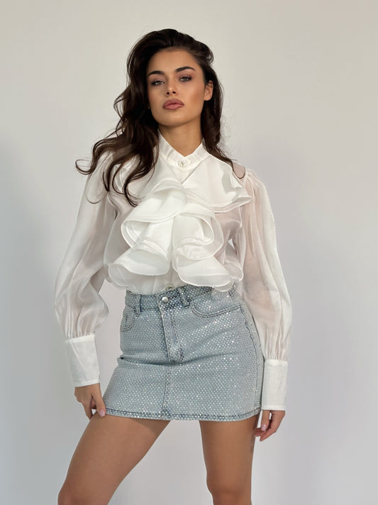 Дънкова пола с камъни Doris