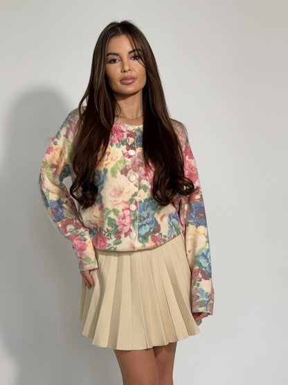 Кашмирена жилетка на цветя Jardina