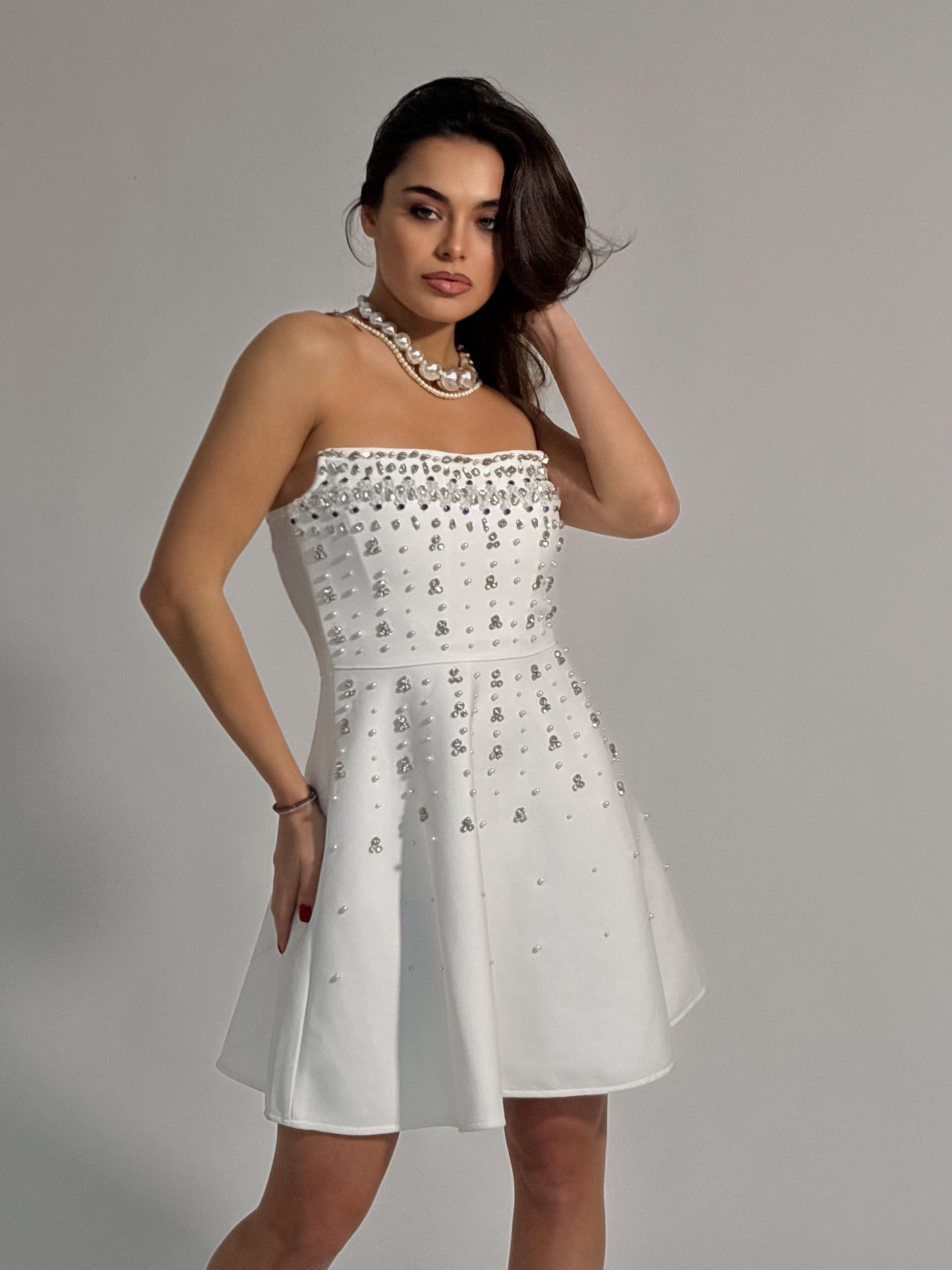 Rochie bandaj cu pietre Glamorous