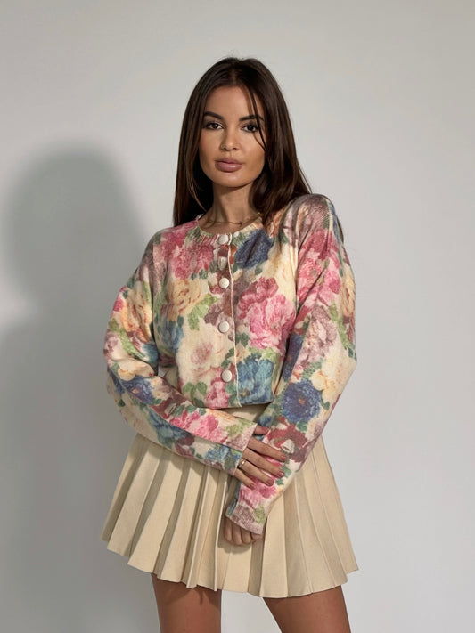 Кашмирена жилетка на цветя Jardina