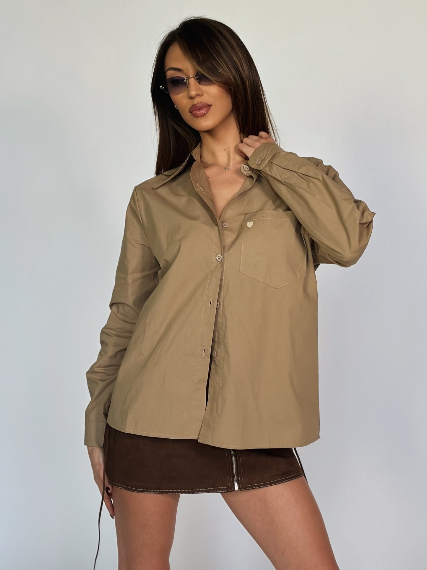 Оувърсайз риза Heart със сърце