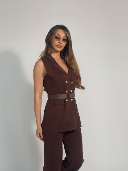 Комплект Radena от фино плетиво с колан