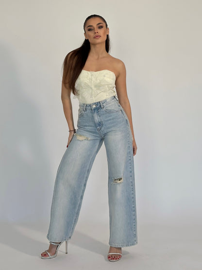 Дънки Vola с дантела