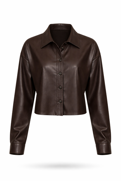 Violi leather shirt jacket