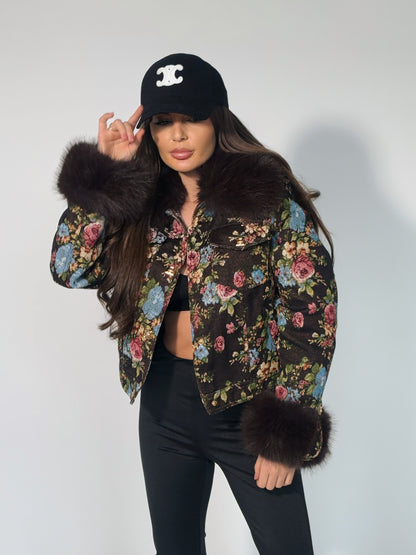 Яке Stellita с бродерия и пух