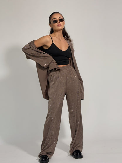 Сатенен комплект Ohara с камъни