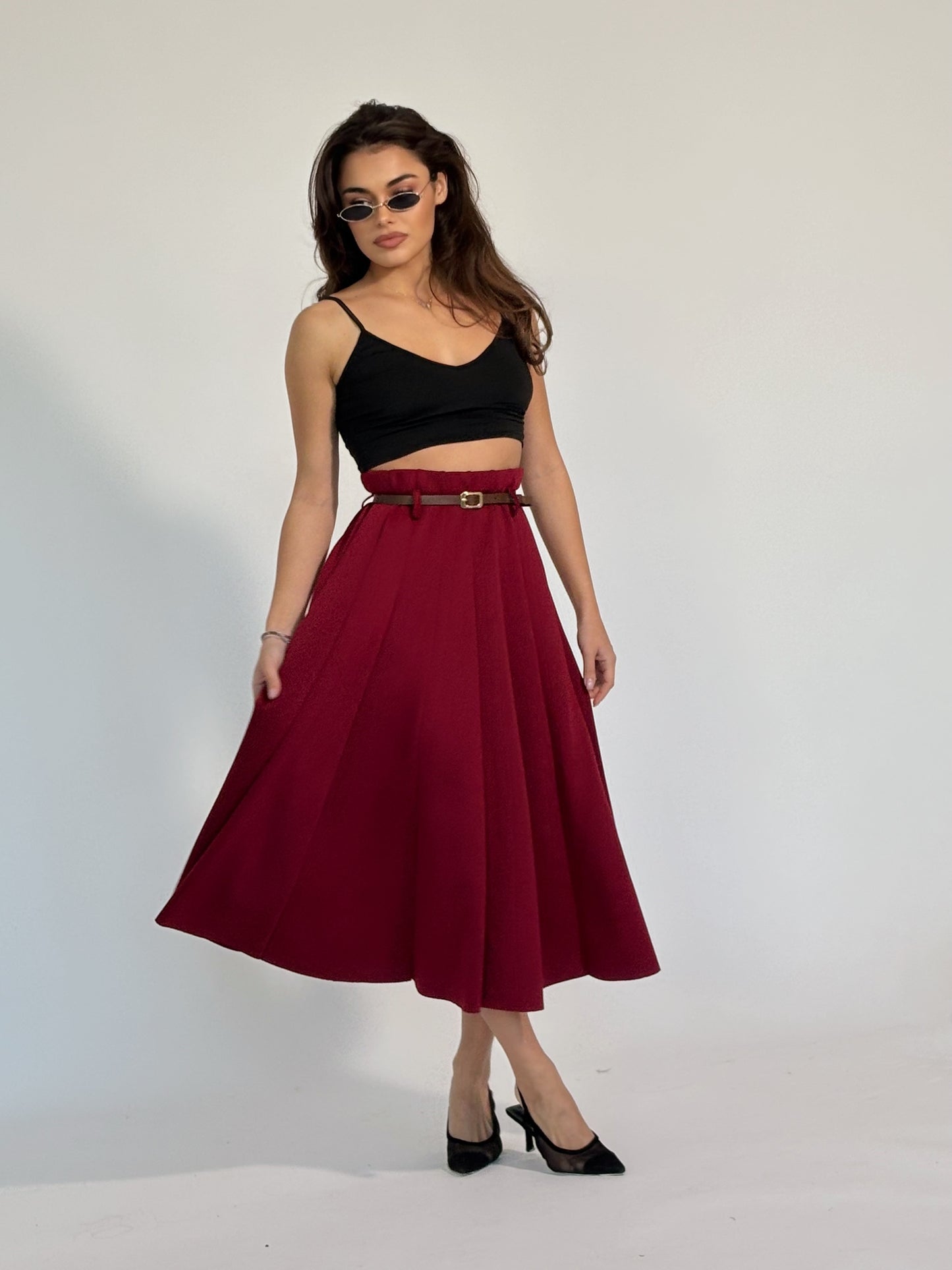 Миди пола с колан Amala