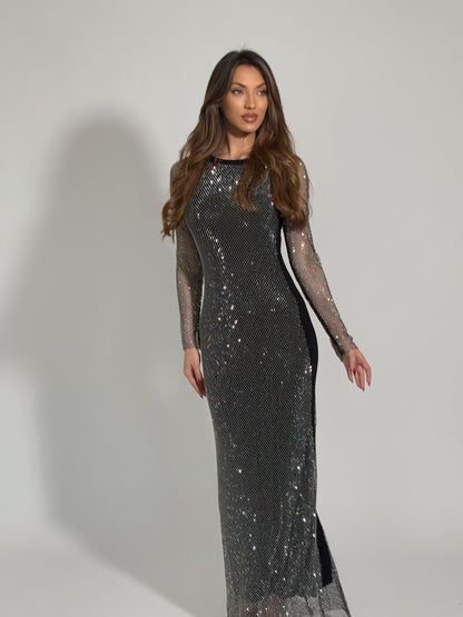 Рокля Beatrisa от мрежа с блясък