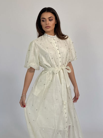Rochie Carmen cu pietre