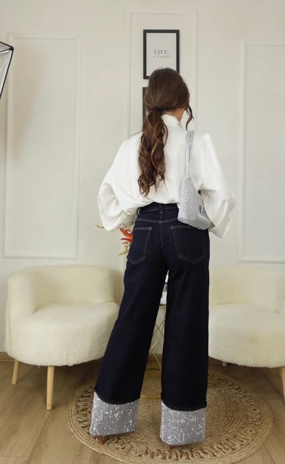 Дънки с камъни Shine