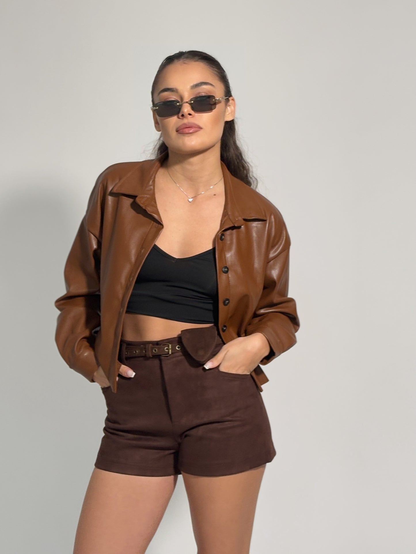 Велурен панталон Dolia с колан чантичка