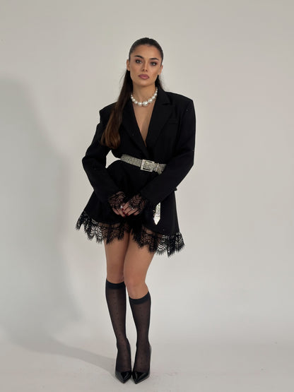 Блейзър Melisa с камъни и дантела