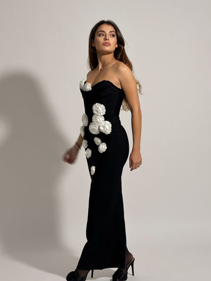 Бандажна рокля Emi с рози