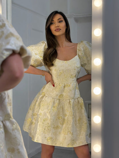 Рокля Glamour със златен ефект
