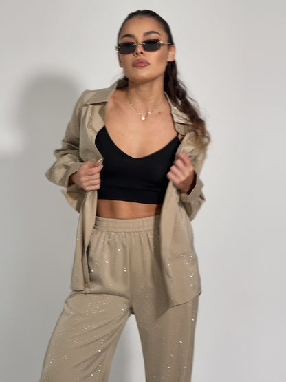 Сатенен комплект Ohara с камъни