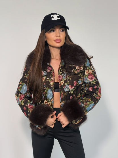 Яке Stellita с бродерия и пух