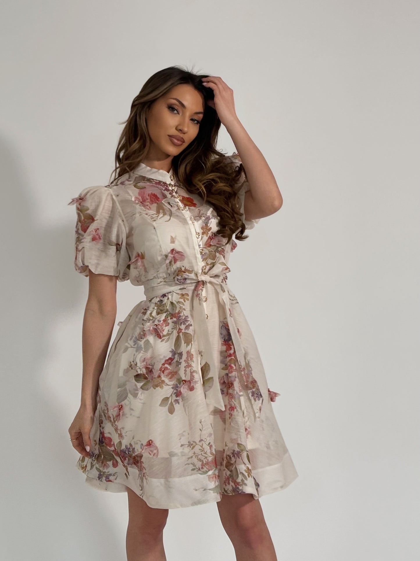 Рокля Molina с 3D цветя