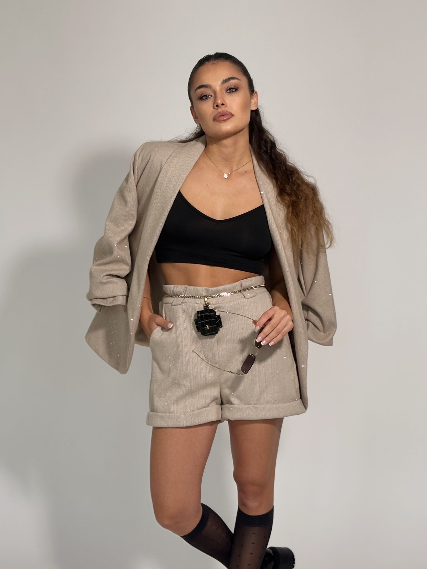 Вълнен комплект с камъни Torina