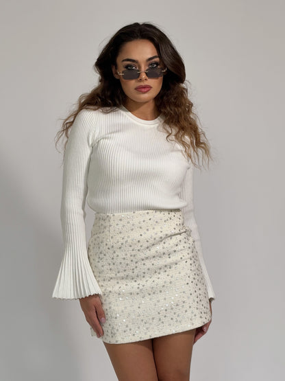 Пола букле Vanillina с пайети