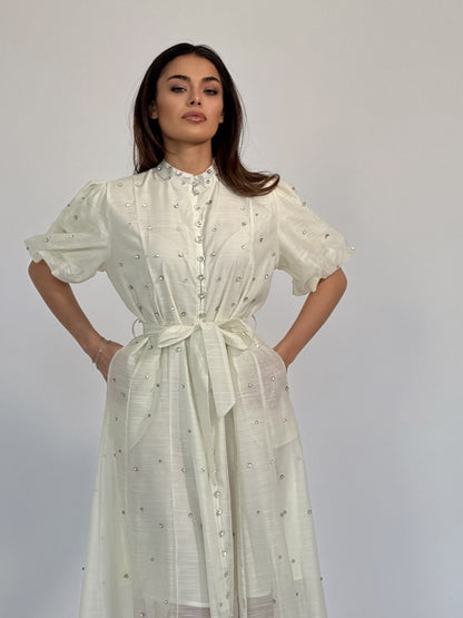 Rochie Carmen cu pietre
