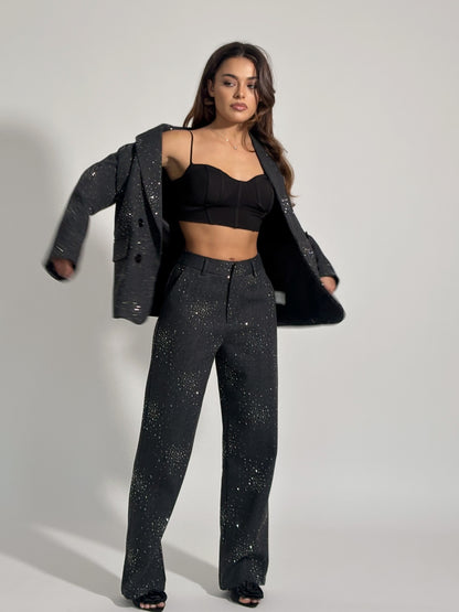 Костюм Viola с камъни и вълна