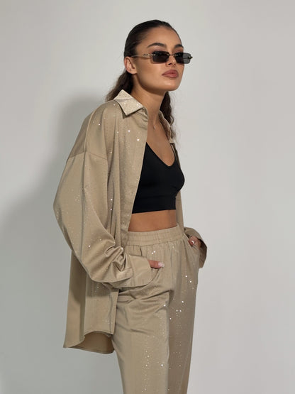 Сатенен комплект Ohara с камъни