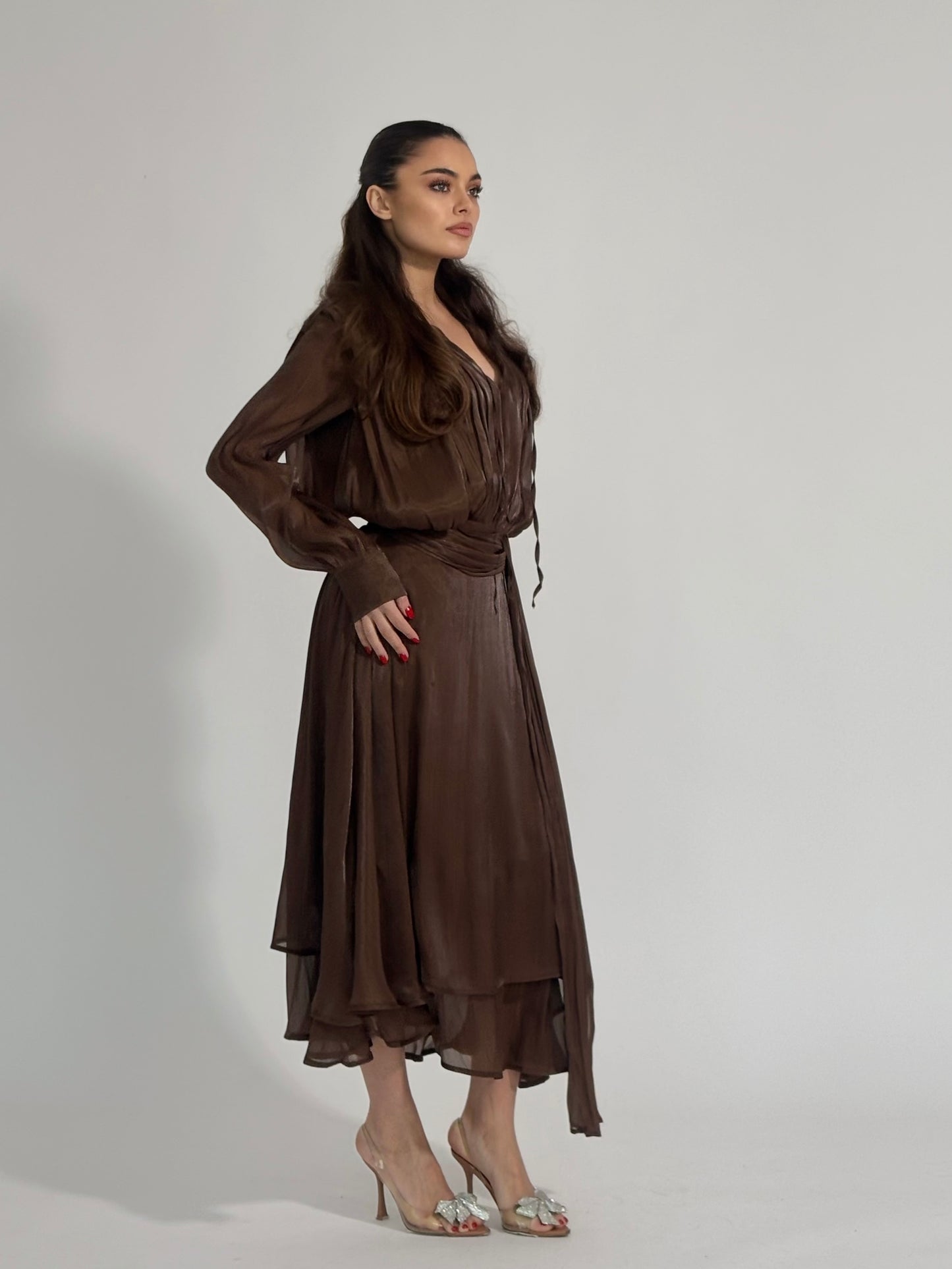 Rochie din satin Carmella