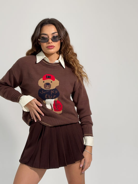 Pulover Fancy Bear cu lana