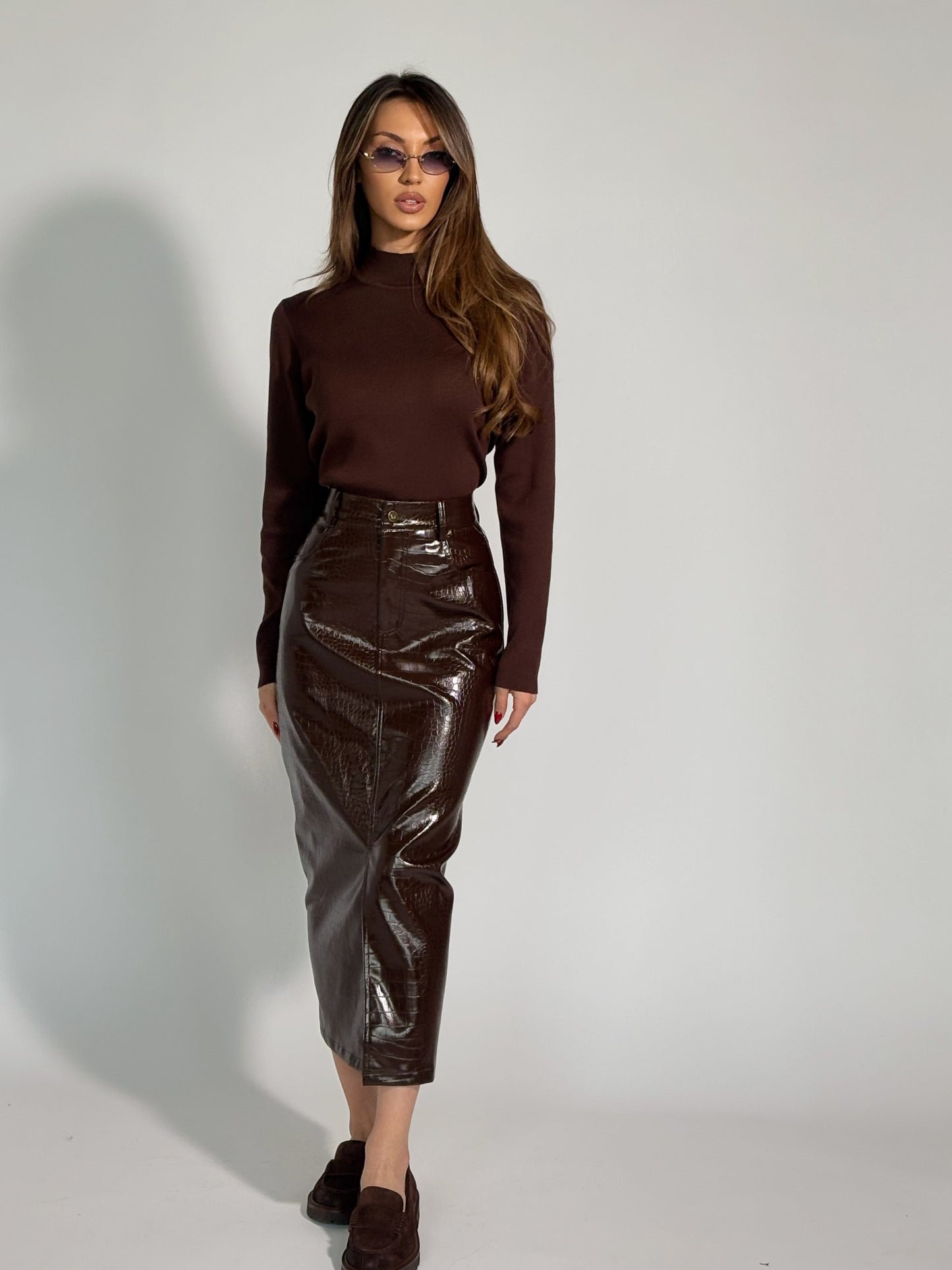 Миди пола от лак Vintage