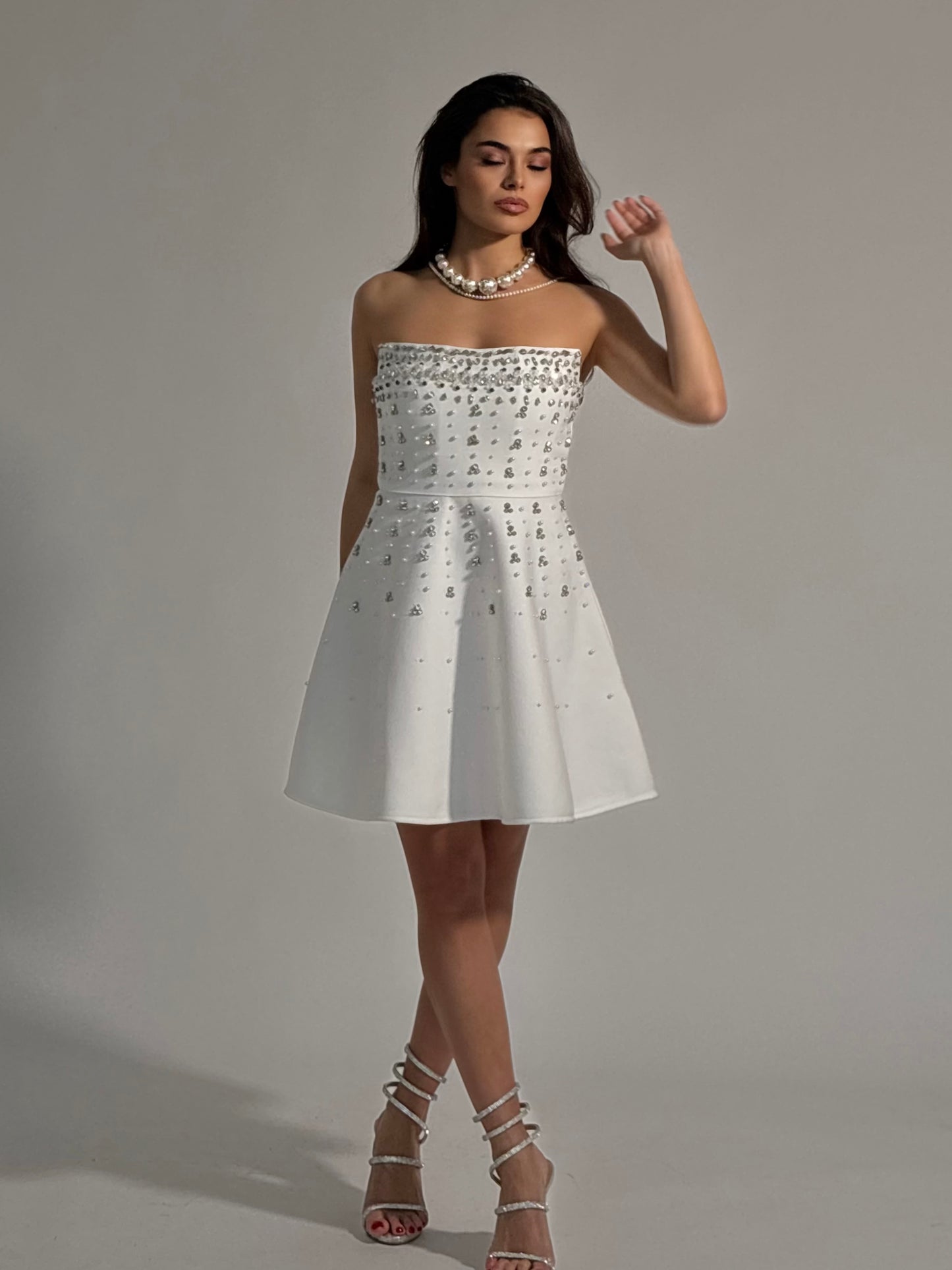 Rochie bandaj cu pietre Glamorous