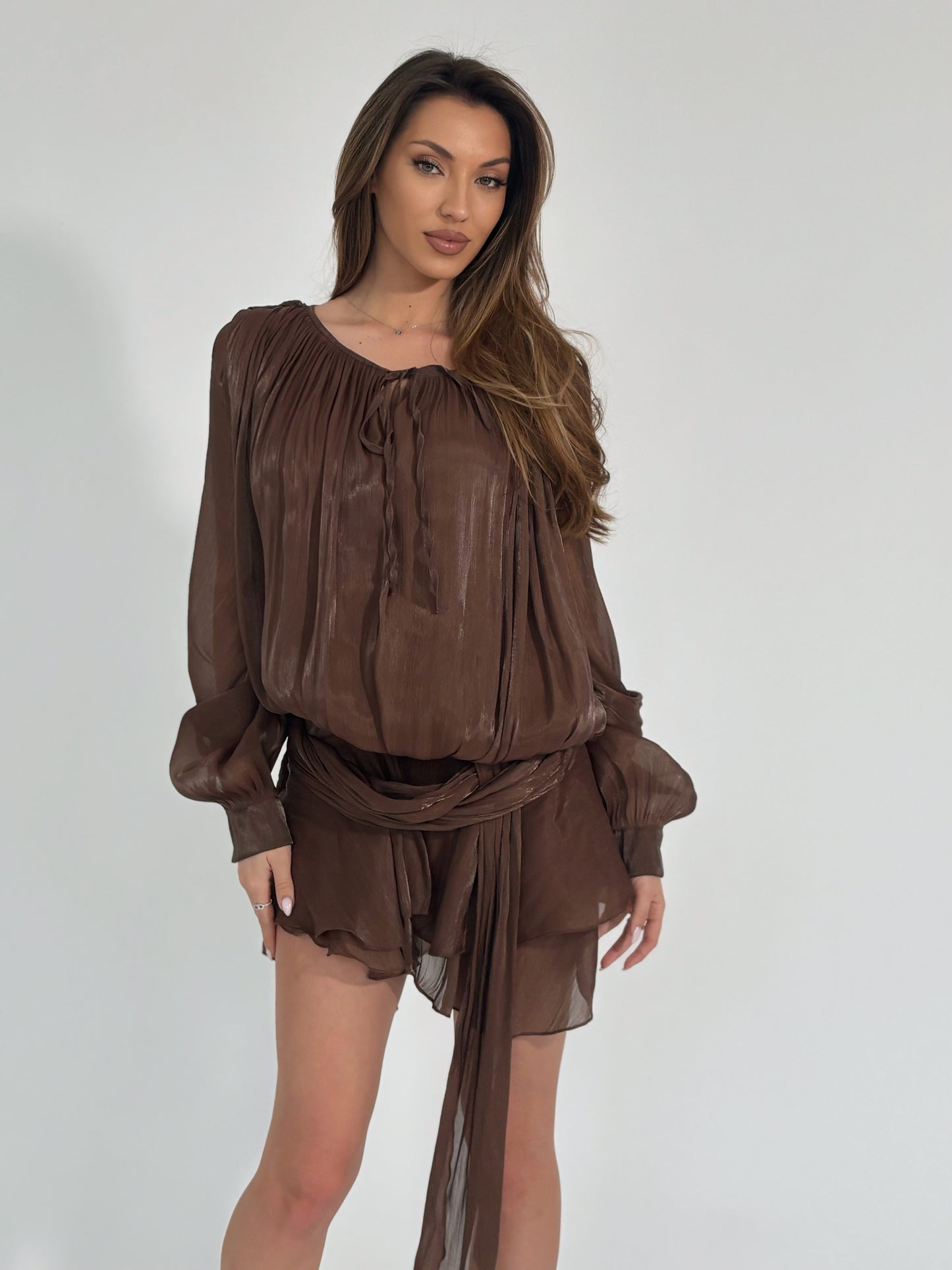 Сатенена рокля Jolie