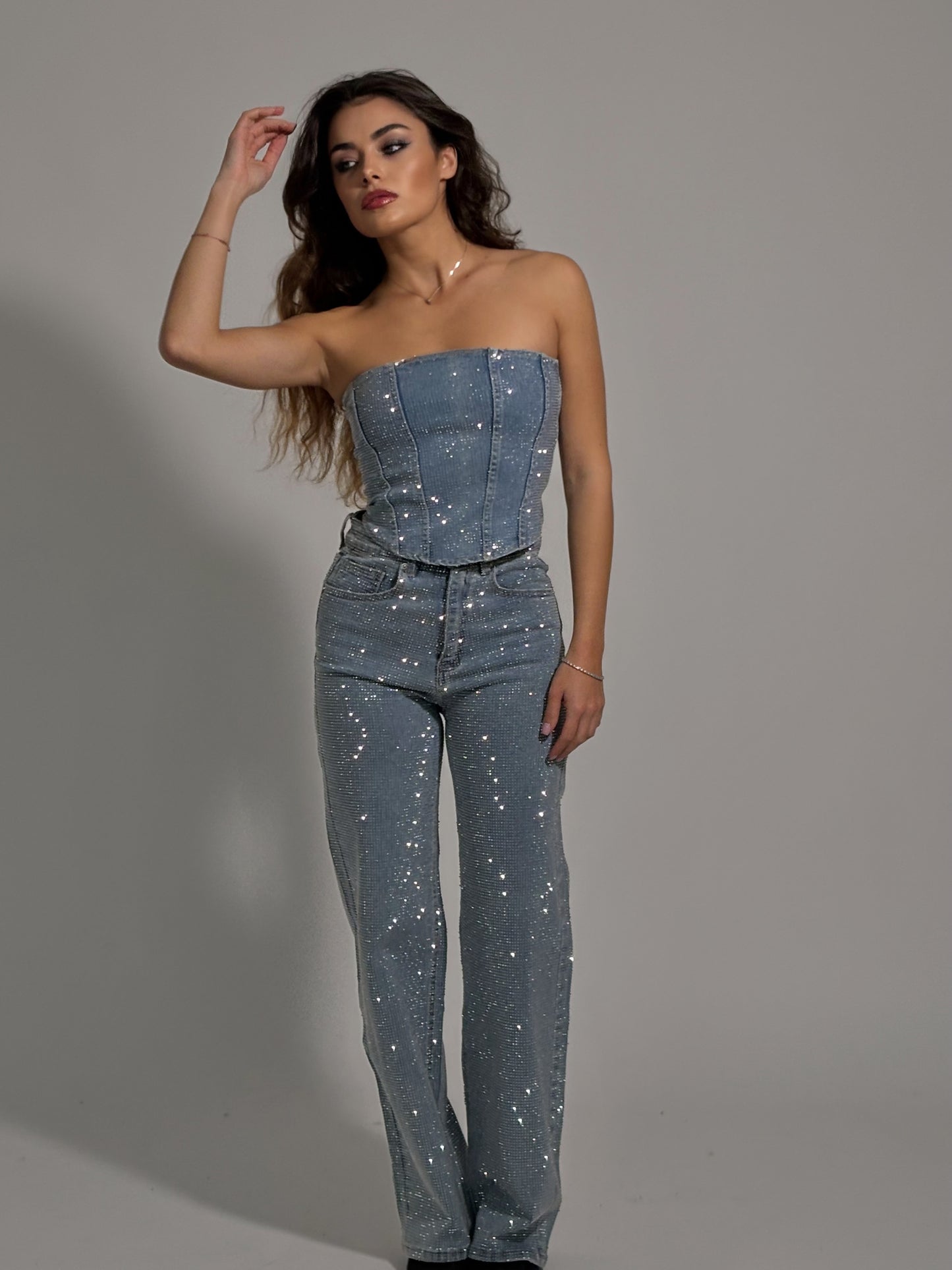 Дънки с камъни Glam